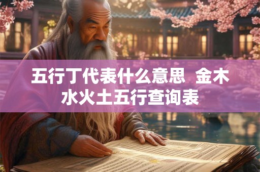 五行丁代表什么意思  金木水火土五行查询表