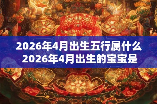 2026年4月出生五行属什么 2026年4月出生的宝宝是什么命