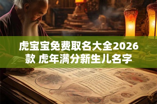虎宝宝免费取名大全2026款 虎年满分新生儿名字