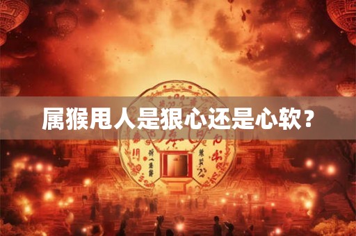 属猴甩人是狠心还是心软？