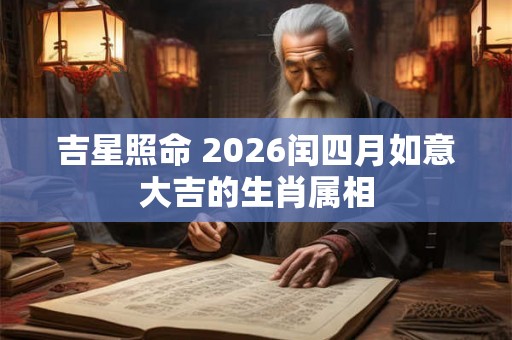 吉星照命 2026闰四月如意大吉的生肖属相