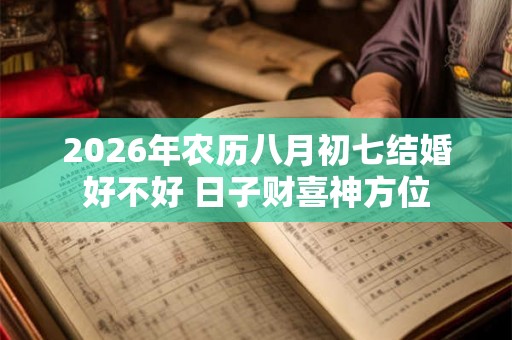 2026年农历八月初七结婚好不好 日子财喜神方位