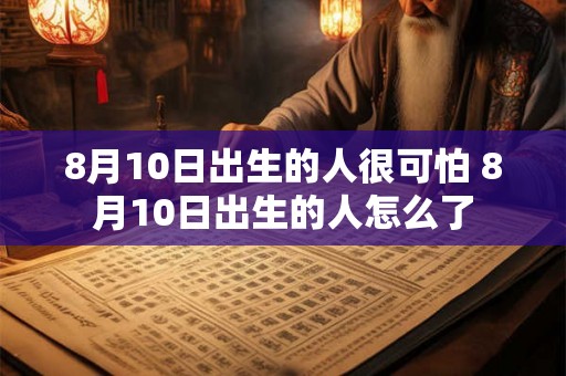 8月10日出生的人很可怕 8月10日出生的人怎么了