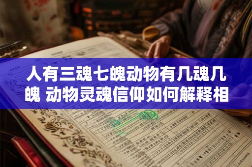 人有三魂七魄动物有几魂几魄 动物灵魂信仰如何解释相较于人类三魂七魄动物是否也具有相应的灵魂和精华