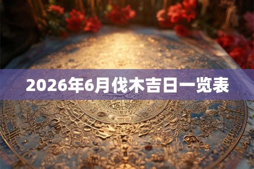 2026年6月伐木吉日一览表 2026年6月伐木吉日一览表