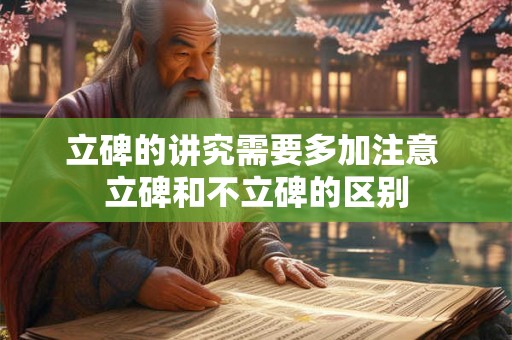 立碑的讲究需要多加注意 立碑和不立碑的区别