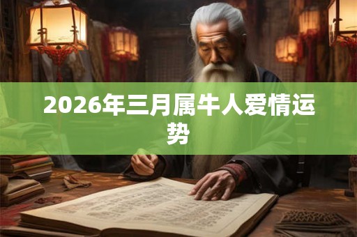 2026年三月属牛人爱情运势