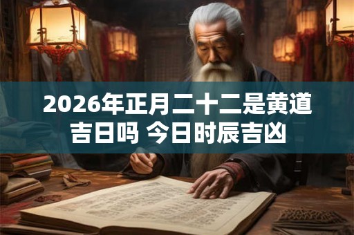2026年正月二十二是黄道吉日吗 今日时辰吉凶