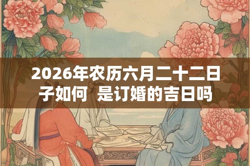 2026年农历六月二十二日子如何  是订婚的吉日吗