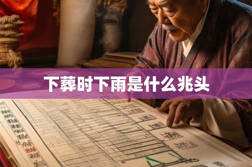 下葬时下雨是什么兆头
