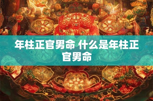 年柱正官男命 什么是年柱正官男命