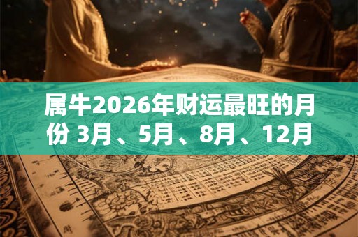 属牛2026年财运最旺的月份 3月、5月、8月、12月