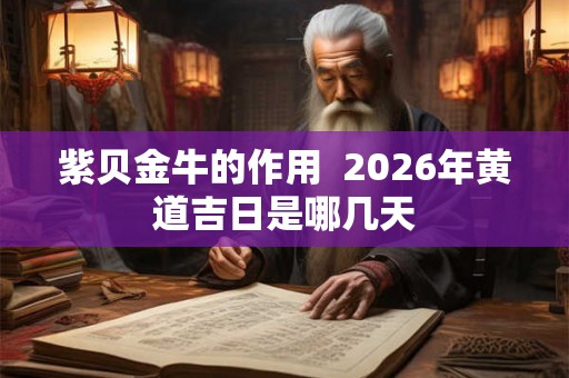 紫贝金牛的作用 2026年黄道吉日是哪几天 紫贝金牛的作用 2026年黄道吉日是哪几天