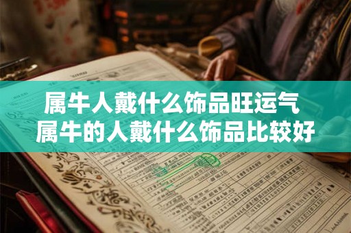 属牛人戴什么饰品旺运气 属牛的人戴什么饰品比较好