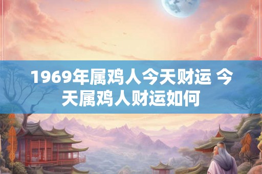 1969年属鸡人今天财运 今天属鸡人财运如何