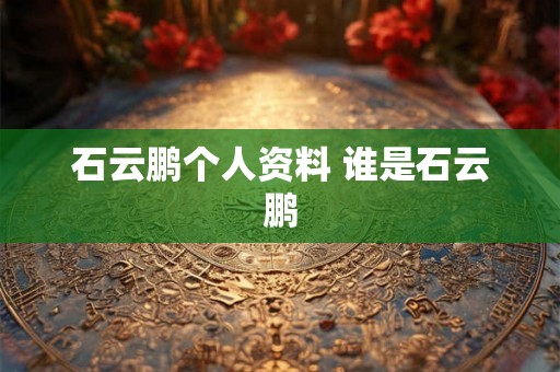 石云鹏个人资料 谁是石云鹏