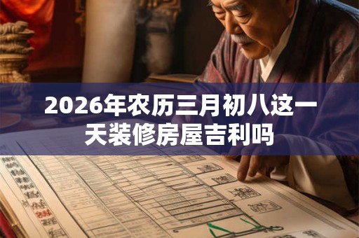 2026年农历三月初八这一天装修房屋吉利吗