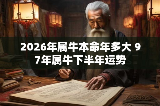 2026年属牛本命年多大 97年属牛下半年运势