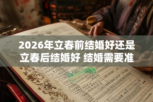 2026年立春前结婚好还是立春后结婚好 结婚需要准备哪些物品
