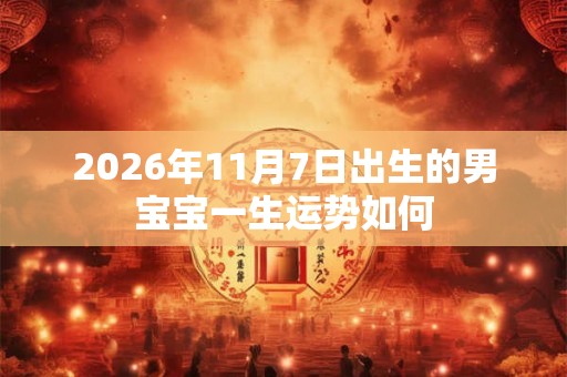 2026年11月7日出生的男宝宝一生运势如何 2026年11月7日出生的男宝宝一生运势如何