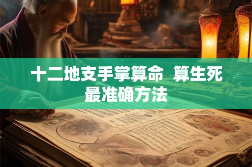十二地支手掌算命  算生死最准确方法