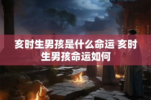 亥时生男孩是什么命运 亥时生男孩命运如何