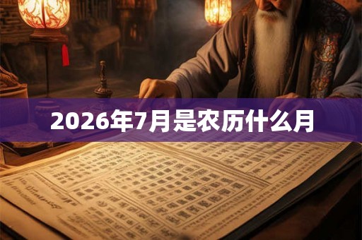 2026年7月是农历什么月