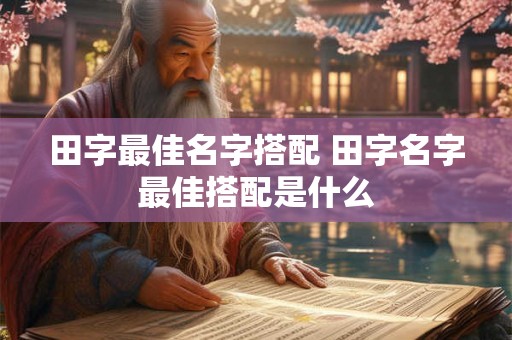 田字最佳名字搭配 田字名字最佳搭配是什么