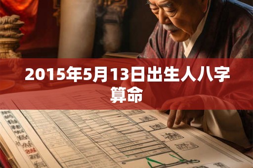 2015年5月13日出生人八字算命