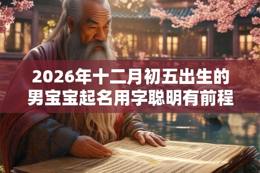 2026年十二月初五出生的男宝宝起名用字聪明有前程