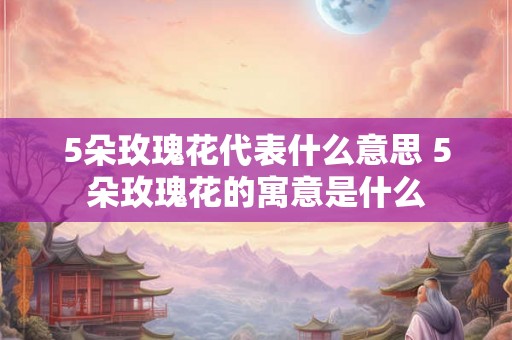 5朵玫瑰花代表什么意思 5朵玫瑰花的寓意是什么