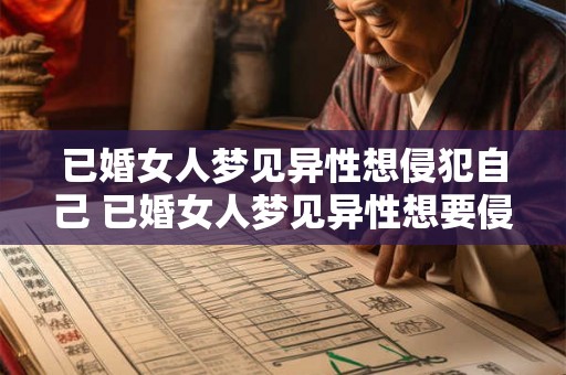 已婚女人梦见异性想侵犯自己 已婚女人梦见异性想要侵犯自己这是什么含义