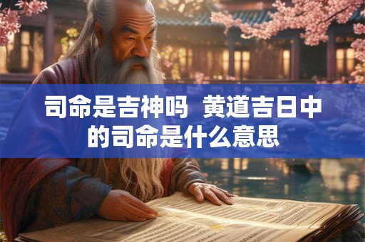 司命是吉神吗  黄道吉日中的司命是什么意思