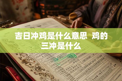 吉日冲鸡是什么意思  鸡的三冲是什么