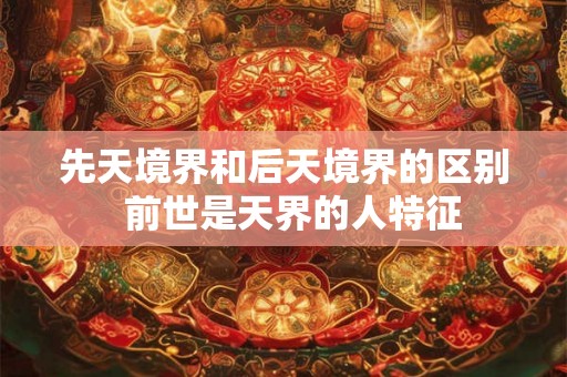 先天境界和后天境界的区别  前世是天界的人特征