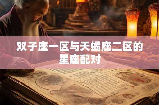 双子座一区与天蝎座二区的星座配对