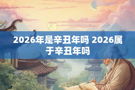 2026年是辛丑年吗 2026属于辛丑年吗
