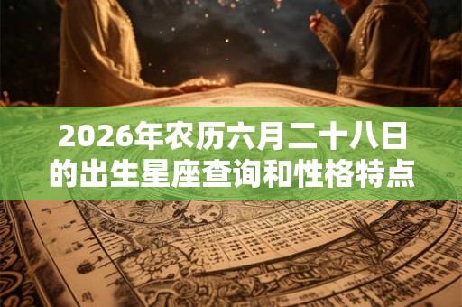 2026年农历六月二十八日的出生星座查询和性格特点介绍