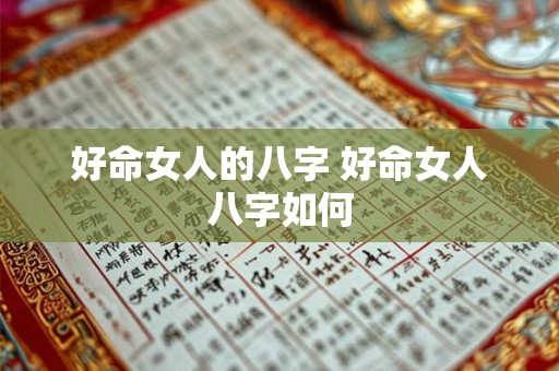 好命女人的八字 好命女人八字如何