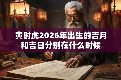 寅时虎2026年出生的吉月和吉日分别在什么时候