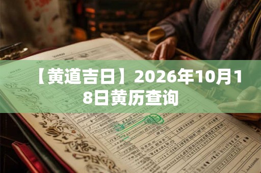 【黄道吉日】2026年10月18日黄历查询 【黄道吉日】2026年10月18日黄历查询