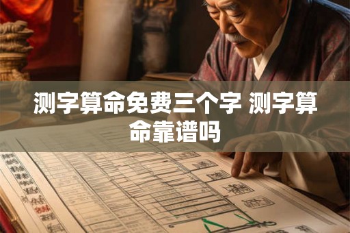 测字算命免费三个字 测字算命靠谱吗