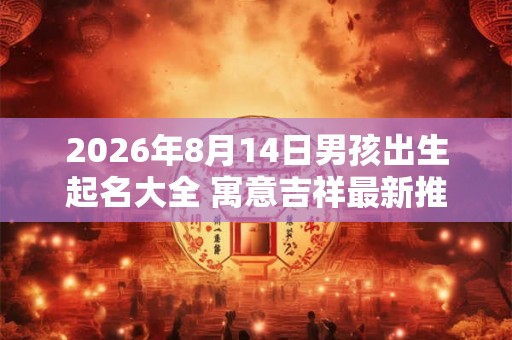 2026年8月14日男孩出生起名大全 寓意吉祥最新推荐! 2026年8月14日男孩出生起名大全 寓意吉祥最新推荐!