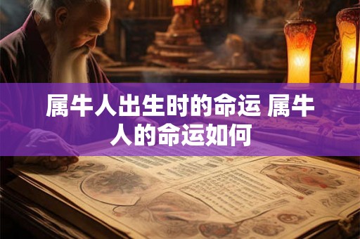 属牛人出生时的命运 属牛人的命运如何