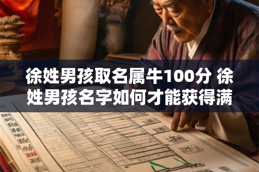 徐姓男孩取名属牛100分 徐姓男孩名字如何才能获得满分