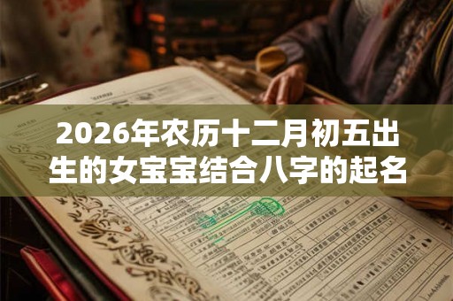 2026年农历十二月初五出生的女宝宝结合八字的起名宝典