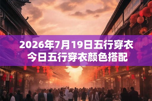2026年7月19日五行穿衣 今日五行穿衣颜色搭配 2026年7月19日五行穿衣 今日五行穿衣颜色搭配