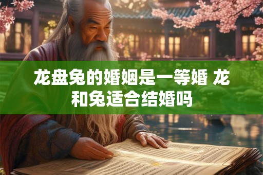 龙盘兔的婚姻是一等婚 龙和兔适合结婚吗