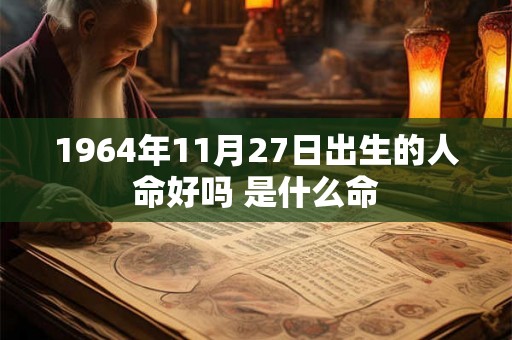 1964年11月27日出生的人命好吗 是什么命 1964年11月27日出生的人命好吗 是什么命