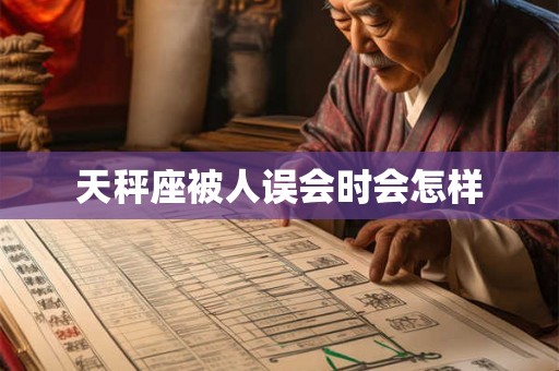 天秤座被人误会时会怎样